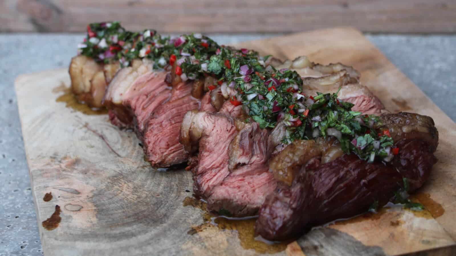 Picanha van de BBQ met Chimichurri