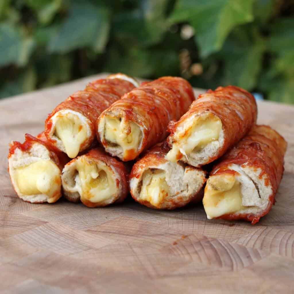 tosti rolletjes bacon uitgelicht