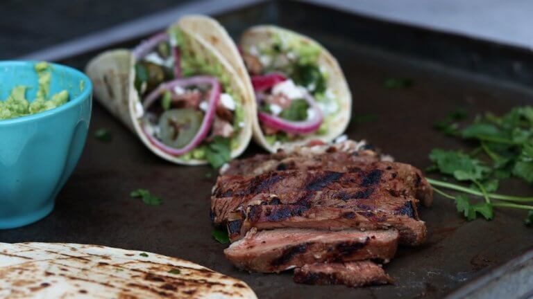 ribeye steak tacos recept