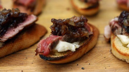 ribeye crostinis recept
