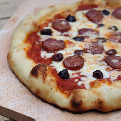 pizza chorizo uitgelicht