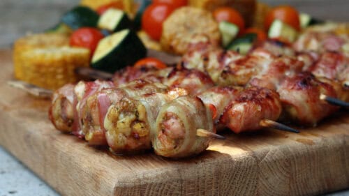 Bacon Wrapped Kipspiesen