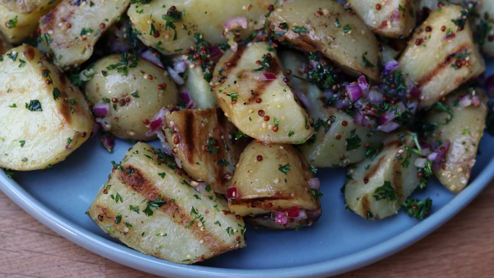 Gegrilde Aardappelsalade van de BBQ