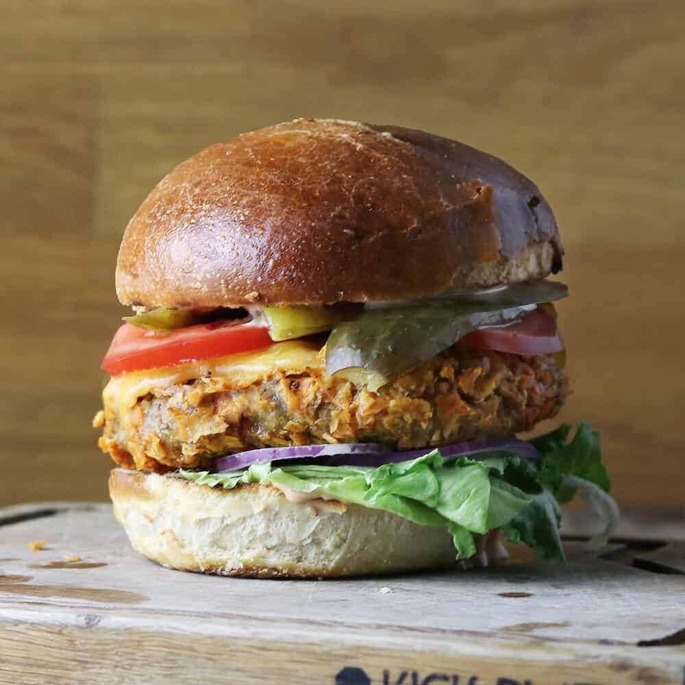 Crispy Nacho Chicken Burgers
