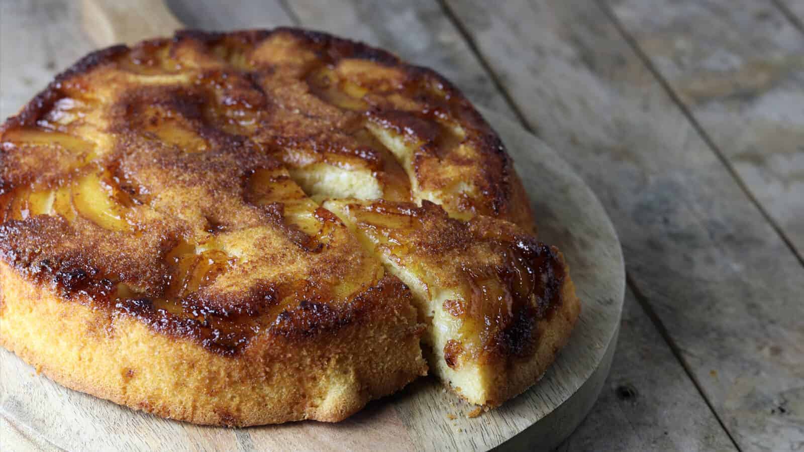 Omgekeerde Appelcake van de BBQ
