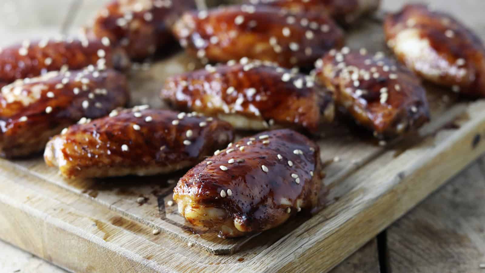 Teriyaki Chicken Wings van de BBQ