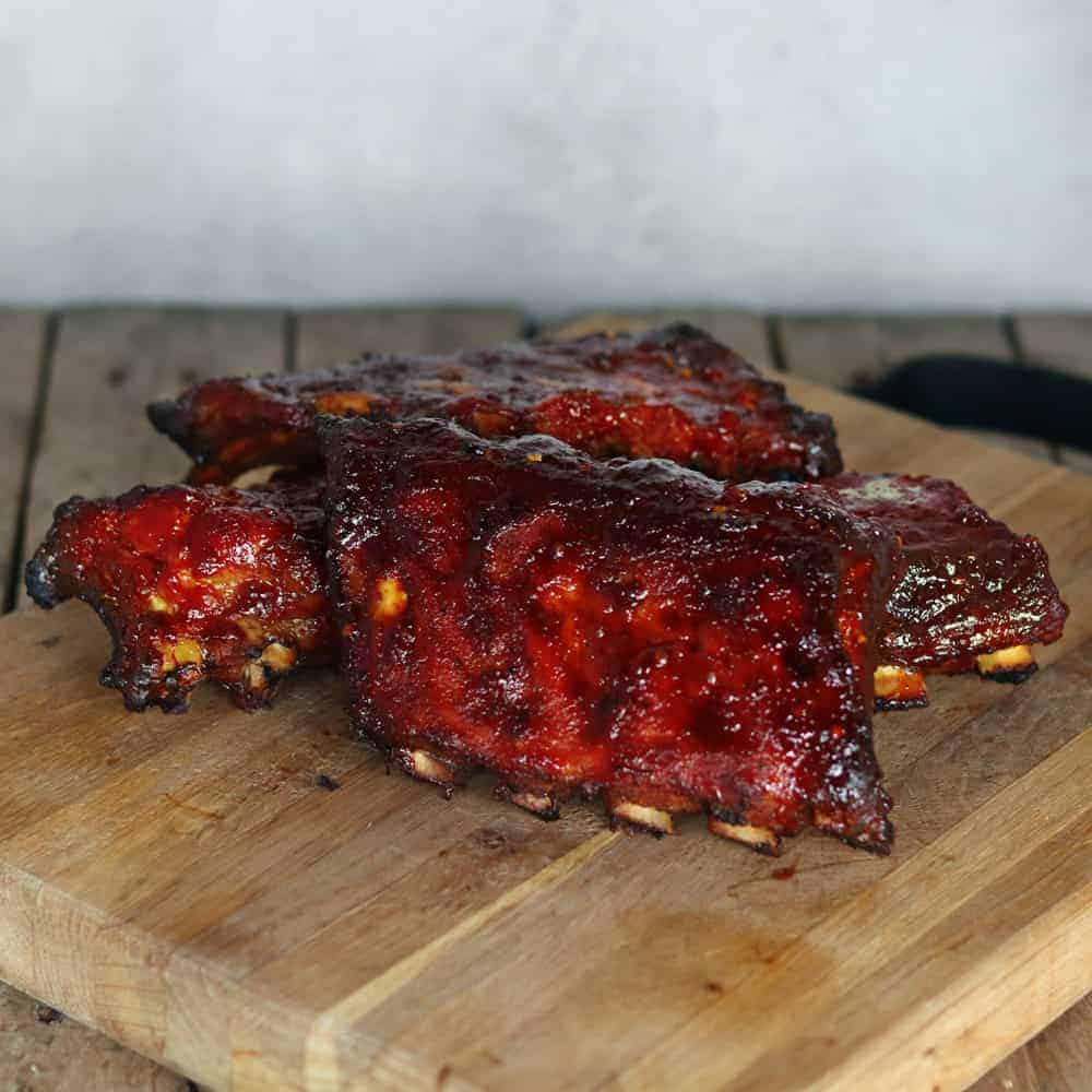Aziatische Spareribs van de BBQ