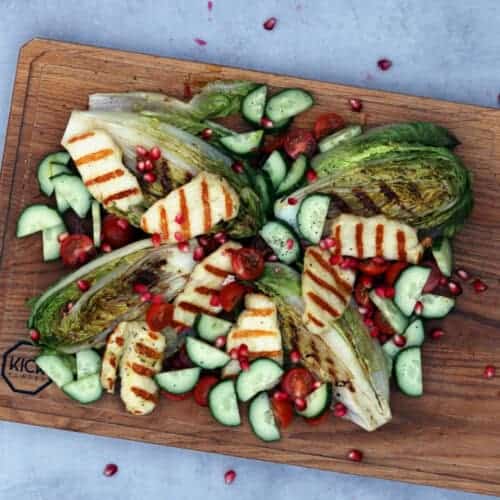 gegrilde haloumi salade uitgelicht