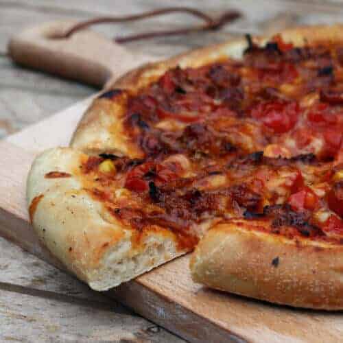 pulled chicken pizza uitgelicht