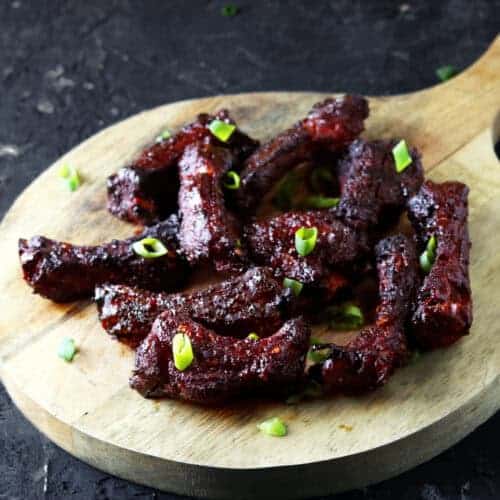 aziatische party ribs uitgelicht