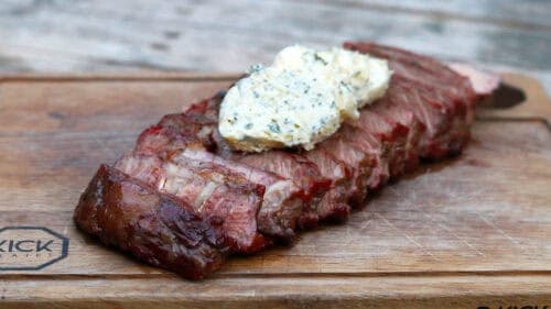 ribeye gerookte knoflook boter recept
