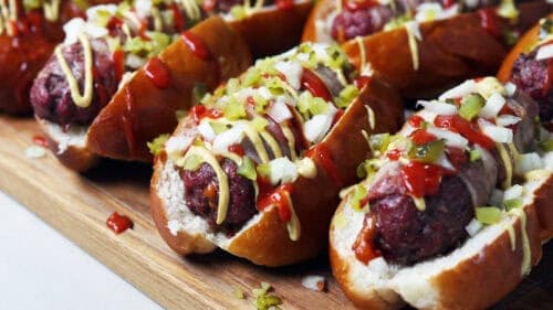 cheeseburger hotdogs recept