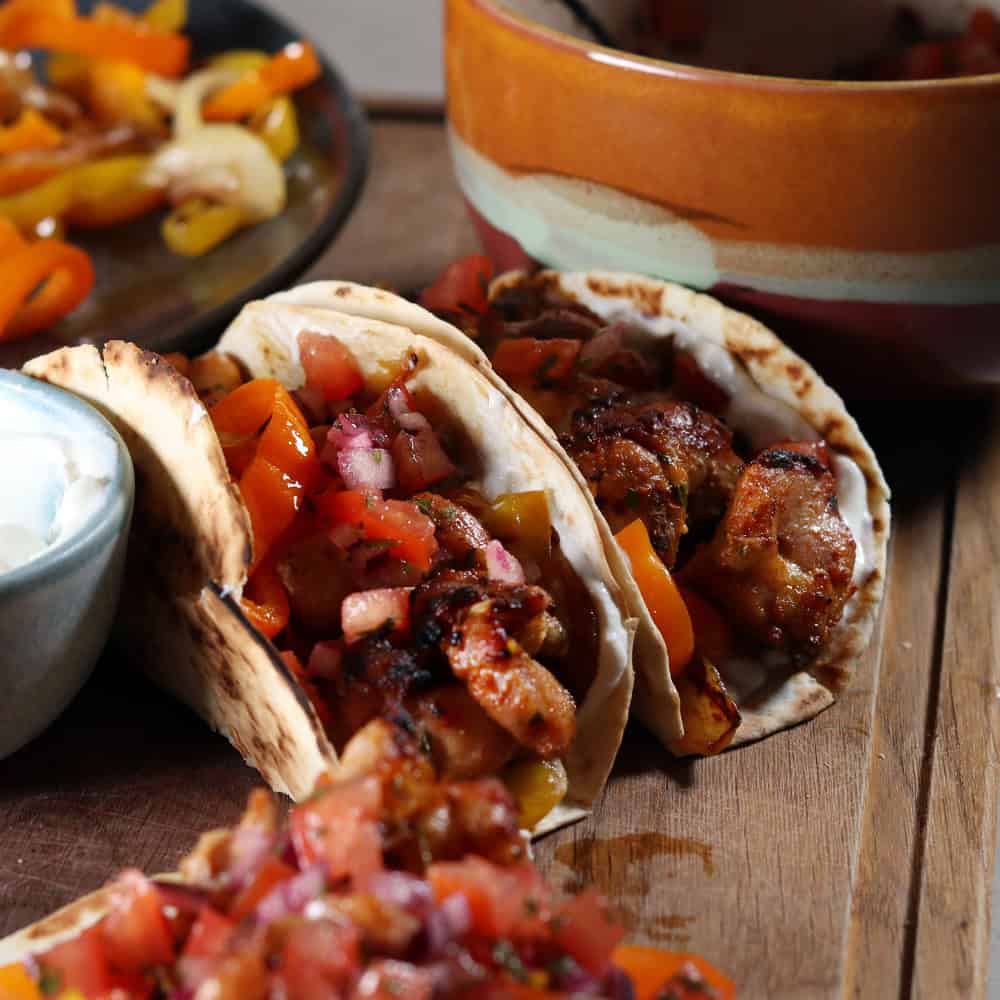 grilled chicken fajitas uitgelicht