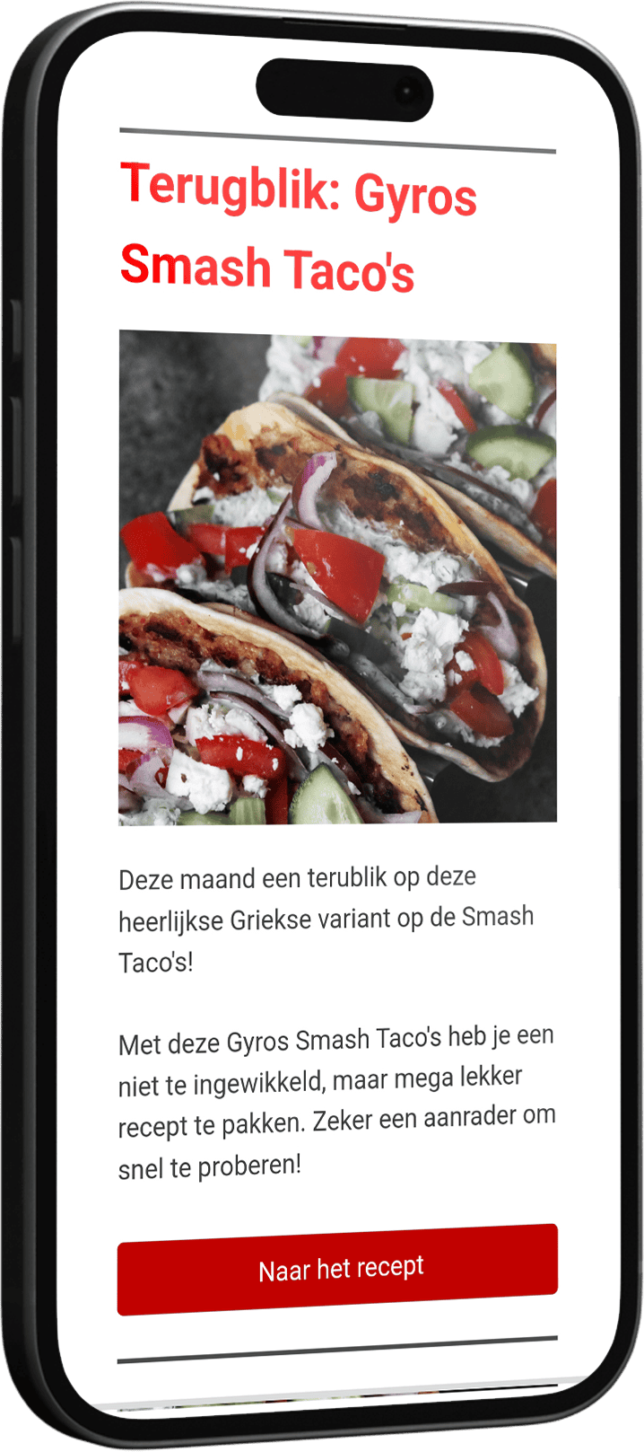 Nieuwsbrief op mobiel