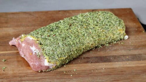 varkensrack kruiden parmezaan korst bereiding2