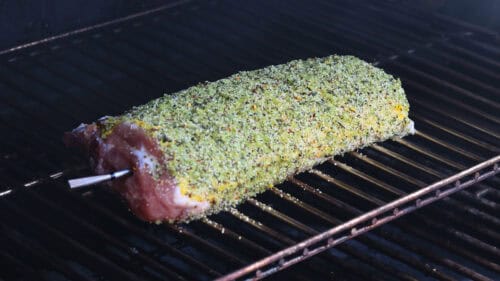 varkensrack kruiden parmezaan korst bereiding3